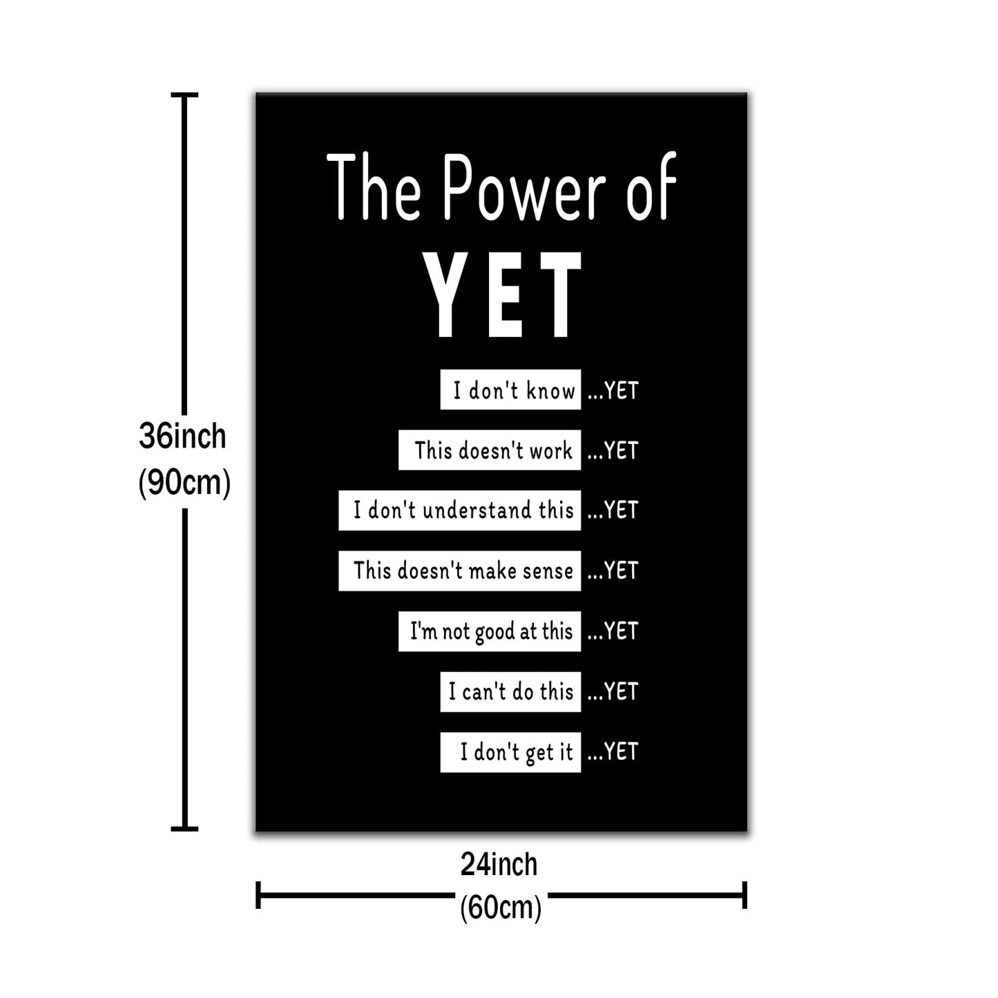 Motivational Wall Art Inspirational Entrepreneur Quotes Picture Painting Canvas Print Positive Theme Quotes Wall Decor Artwork for Home Teens Room Office Teacher Stretched and Framed [18''Wx24''H]