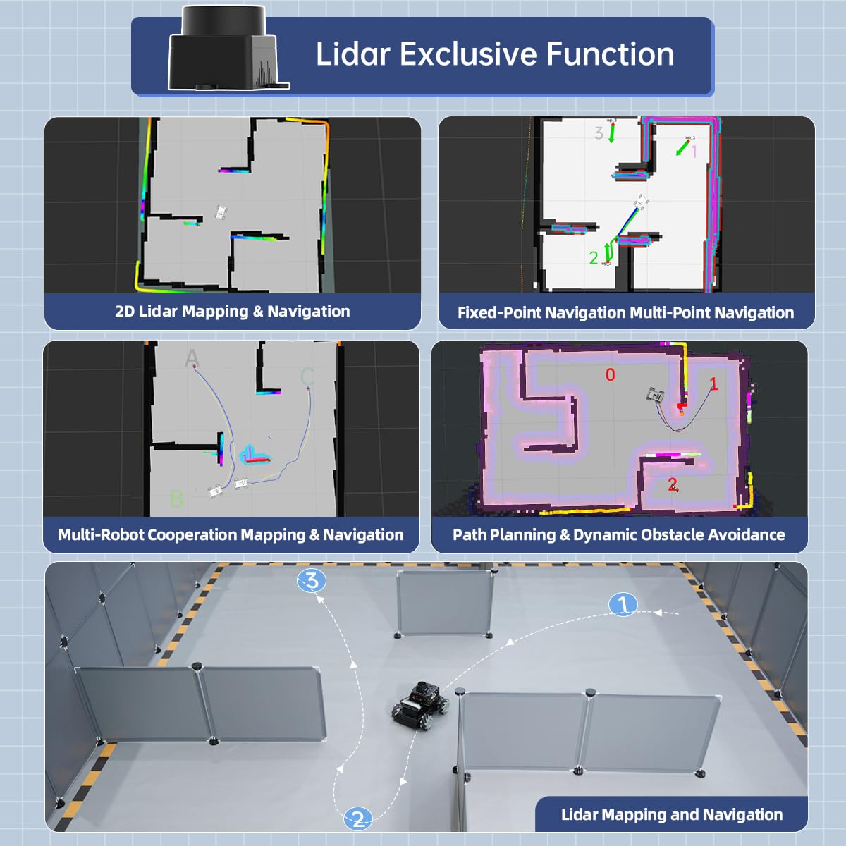 HIWONDER Robot Car with ChatGPT Large AI Models, 3D Depth Camera Mecanum-Wheel Chassis ROS2-HUMBLE Lidar SLAM Mapping Navigation Autonomous Driving, MentorPi M1 Advanced Kit with Raspberry Pi5 8GB