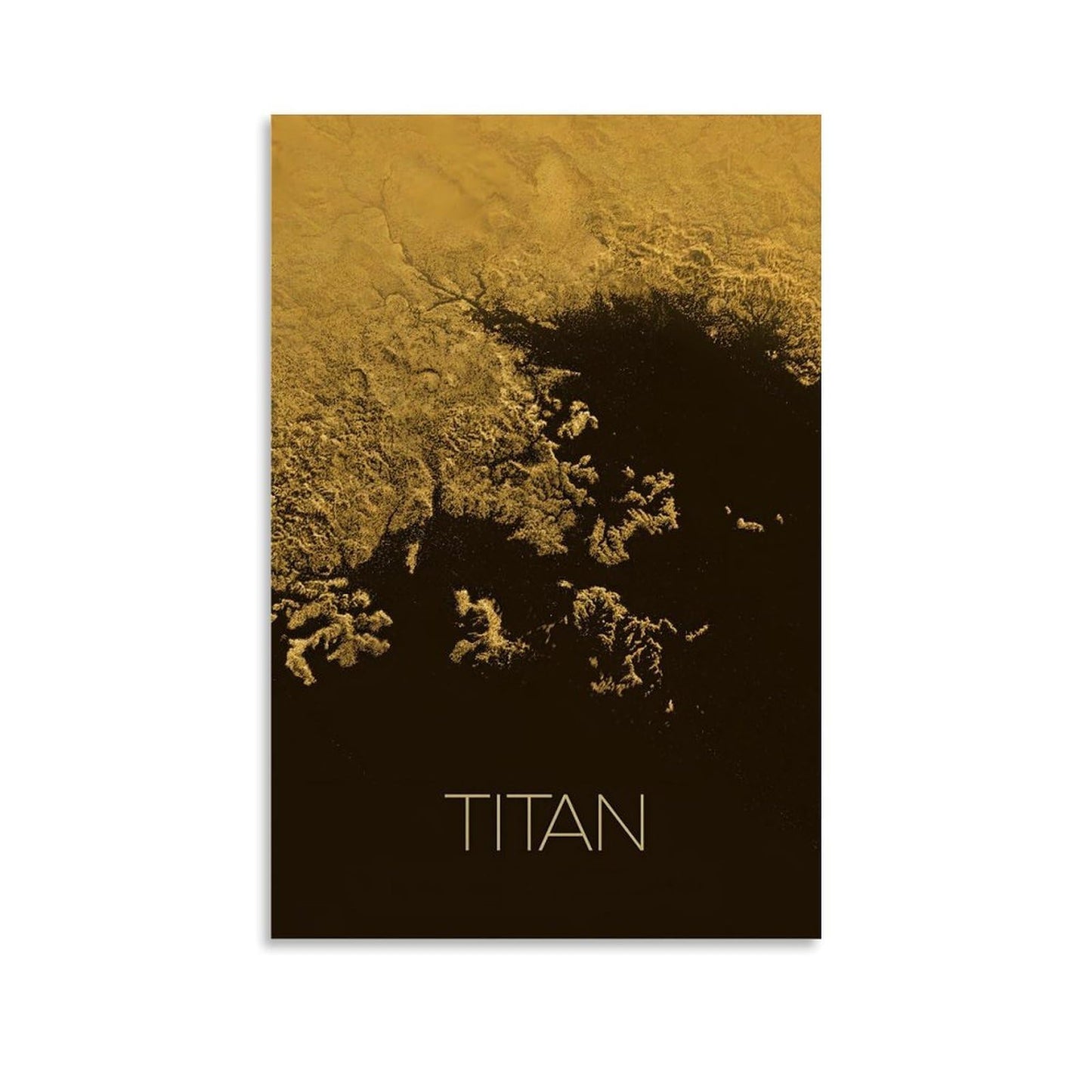 Titan Moon Canvas Wall Art 16x24 Inch Unframed – Saturn’s Largest Moon Astronomy Poster Print, Science Decor for Classroom, Home Office, Gift for Students, Teachers & Space Lovers
