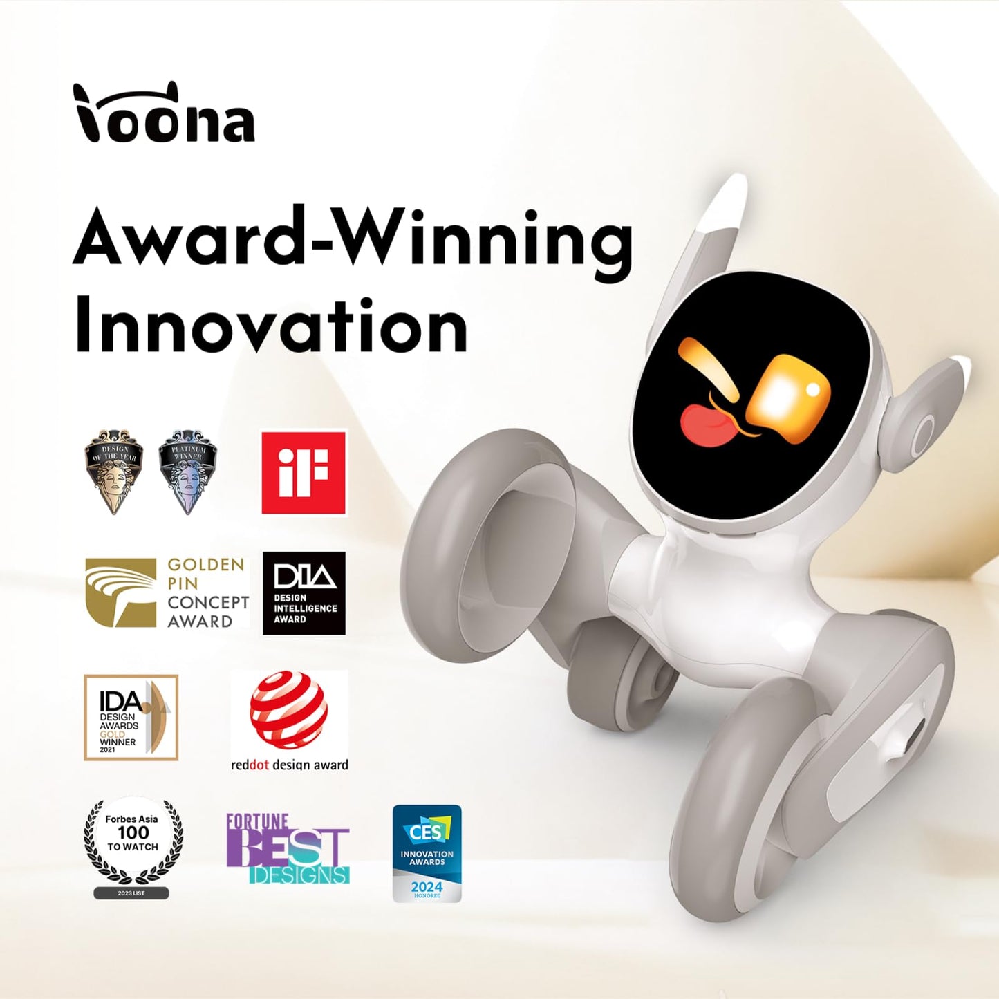 Loona Robot Pet Dog ChatGPT-4o Smart AI-Powered Companion Voice & Gesture Control, Real-Time Interaction Robotics Toys for Kids, Home Monitoring - Includes Charging Dock