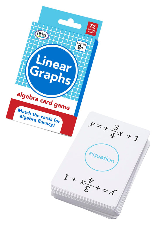Didax Linear Graphs Algebra Card Game