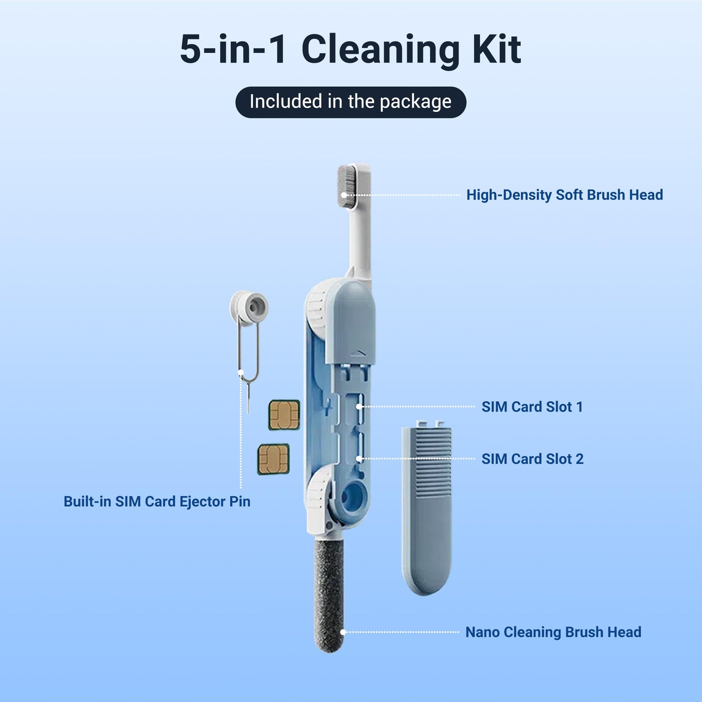 Anfier M3 AI Translation Earbuds Real Time, Offline Translator Device in 144 Languages, 3-in-1 Audífonos Traductores, Lifetime-Free Language Headphones for iOS & Android with Earbuds Cleaning Brush