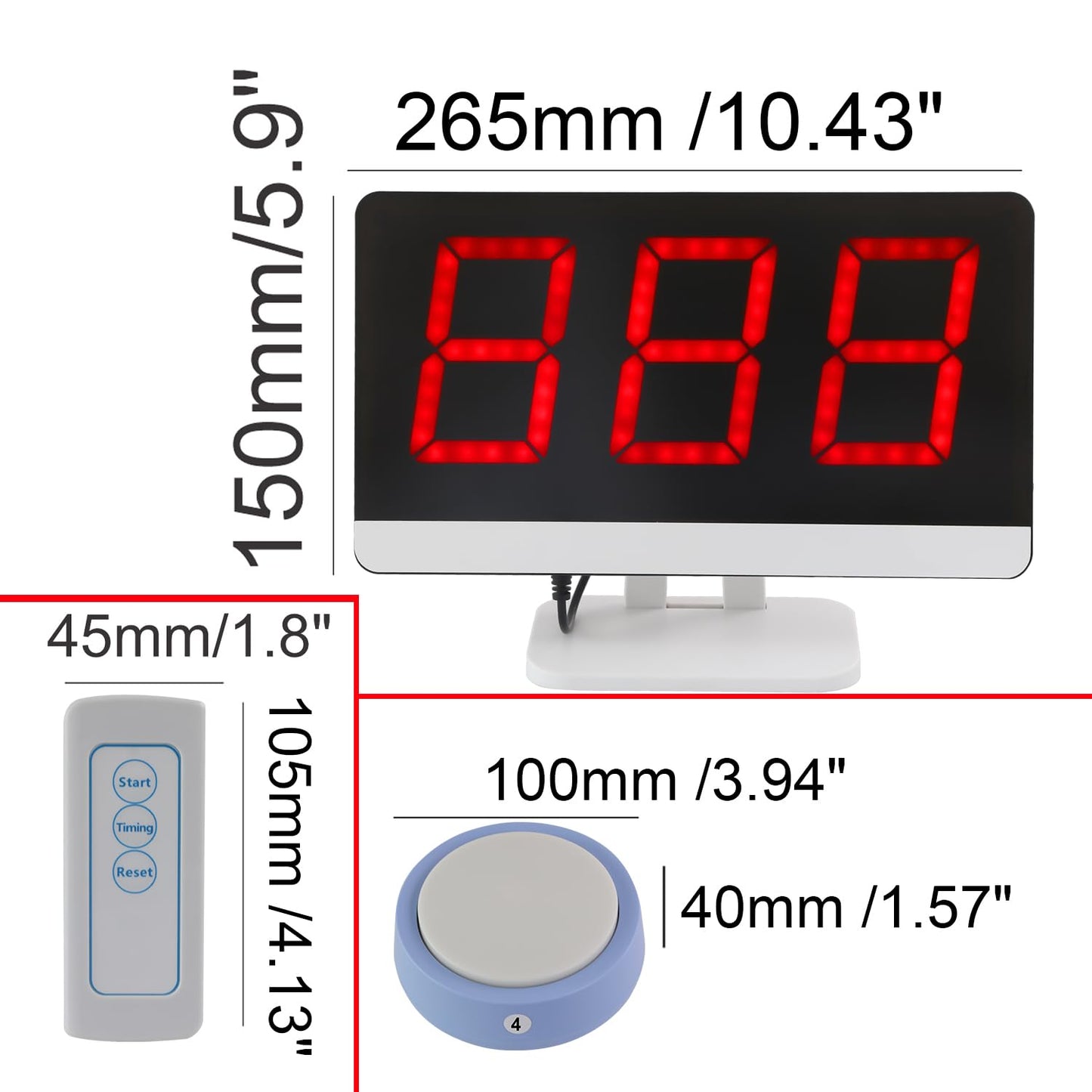 LOUKIENE Wireless Quiz Answer Game Buzzer System Gameplay 262ft for Game Show Family Game Nights Debate Contests in Companies Offices School Contest Classroom Trivia Nights (8 Buttons Set)