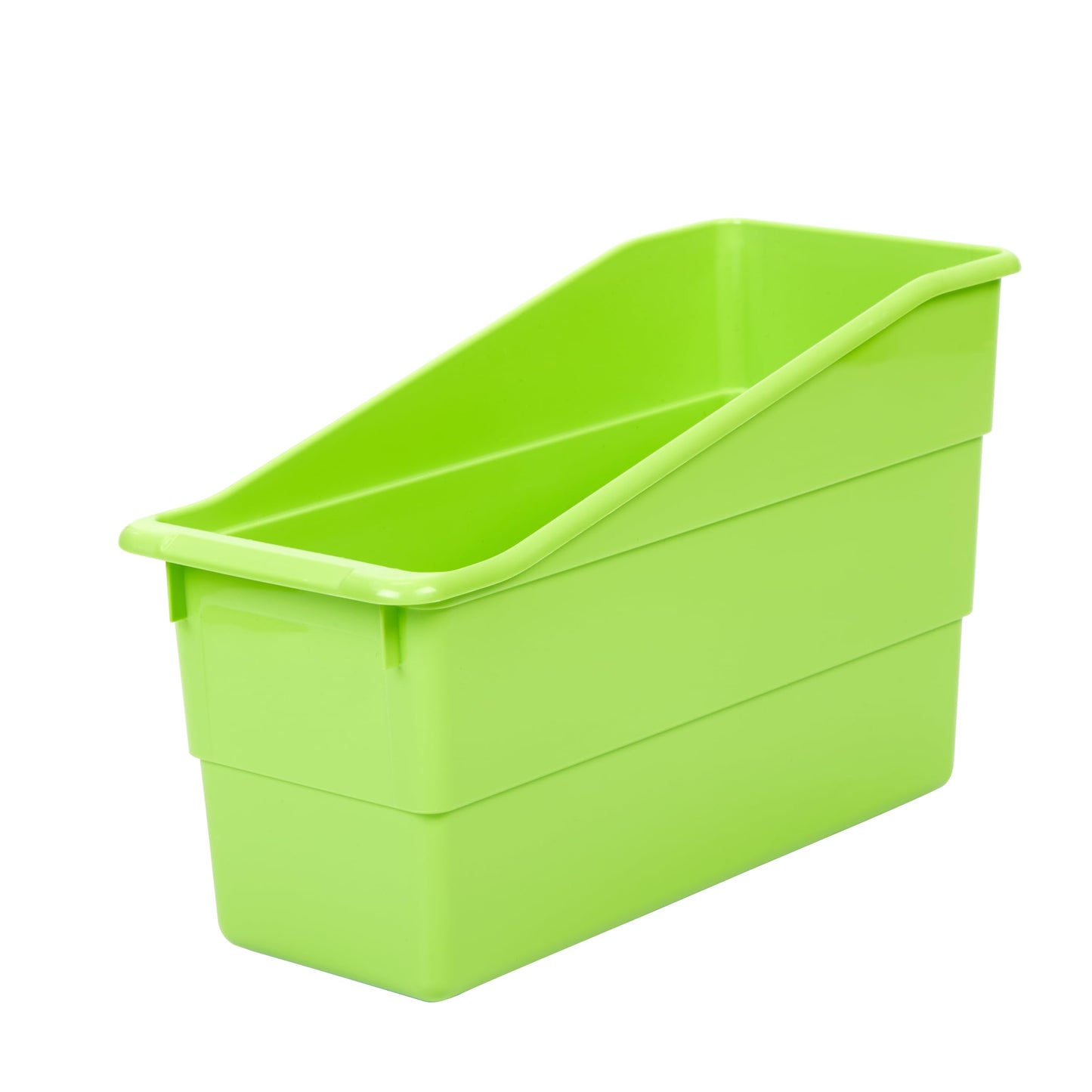 Really Good Stuff Durable Book and Binder Holders - 12 Pack, Green Neon, 5.5" x 12.5" x 7.5", Classroom Organization, Storage Solution, Sturdy and Versatile
