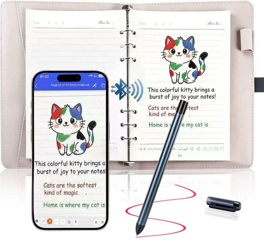 Digital Notebook with Pen Set smart Pen Enables Synchronized Handwriting, OCR to Text, Offline Storage, Audio Recording and Note Sharing, Compatible with iOS and Android