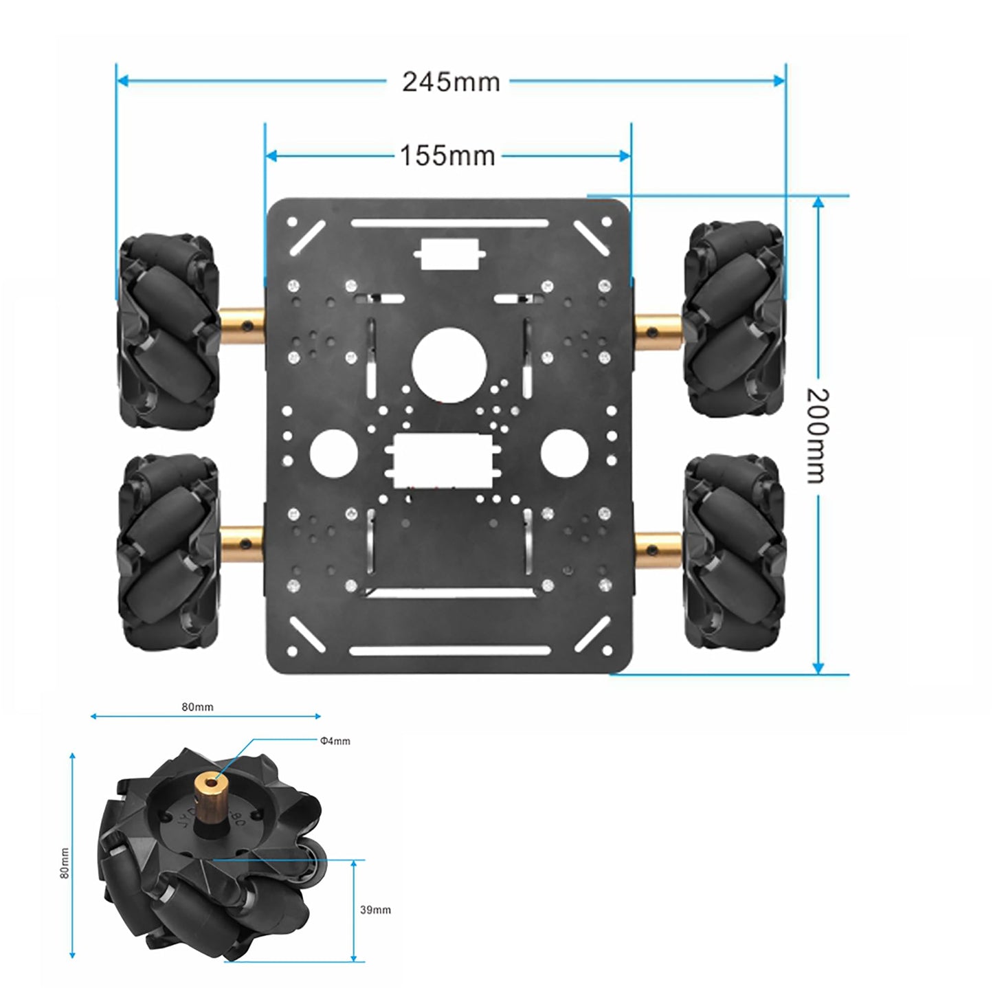 OSOYOO FlexiRover Robot Car Kit for Arduino Mega2560 with WiFi Expansion Board – 520 Motors, Mecanum Wheels, 4-Wheel Drive Motor Board, Battery & Charger, Customizable Chassis for Advanced Robotics
