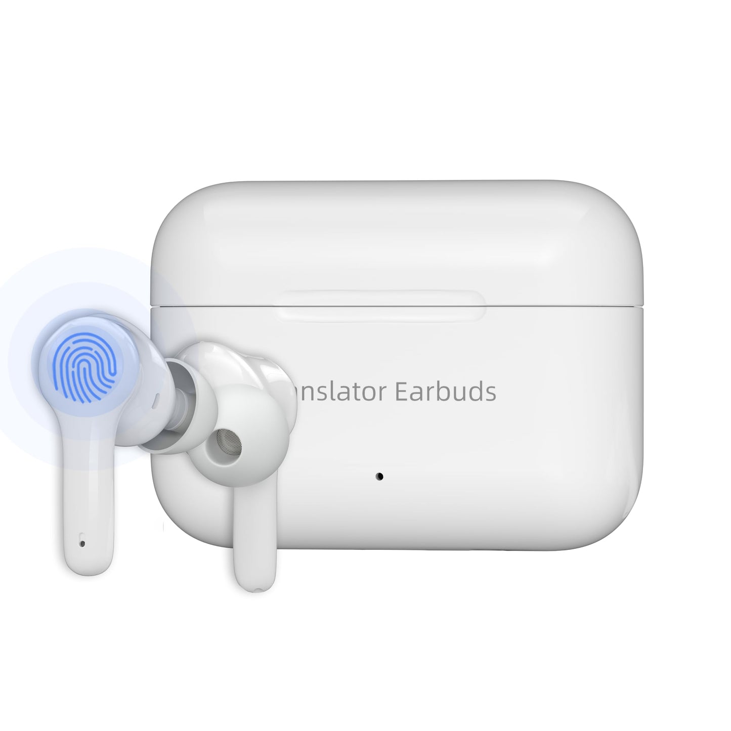 ANFIER M6 AI Offline Translation Earbuds Real Time 144 Languages Two-Way Translator Audifonos Traductores Inglés Español 3-in-1 Translate Headphones for Business Travel, No Subscription Needed (White)