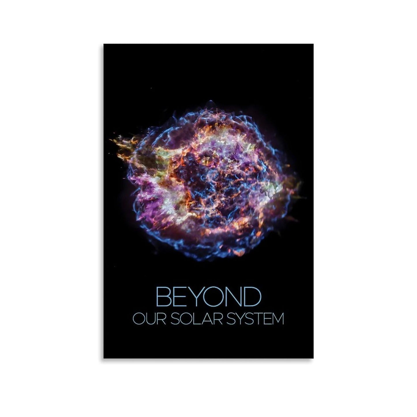 XIAOLOUTINYU Supernova Remnant Canvas Wall Art 16x24 Inch Unframed – Deep Space Nebula Astronomy Poster, Universe Science Decor for Classroom, Bedroom, Home Office, Space Gift