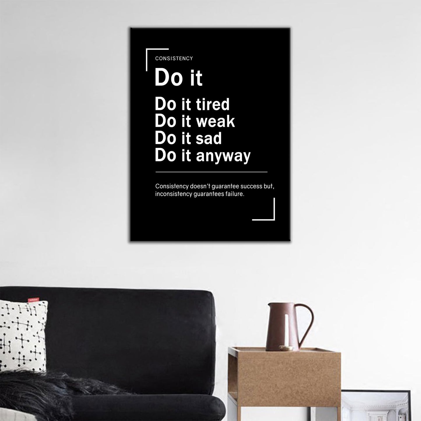 Motivational Canvas Framed Wall Art Do It Inspirational Entrepreneur Quotes Picture Print for Office Painting Poster Wall Decor for Modern Home Kitchen Teens Room Ready to Hang [18''Wx24''H]