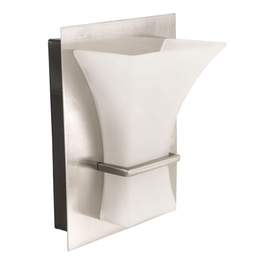 RecPro 12V LED RV Wall Light, Frosted Glass Sconce, Model RP-1447, White