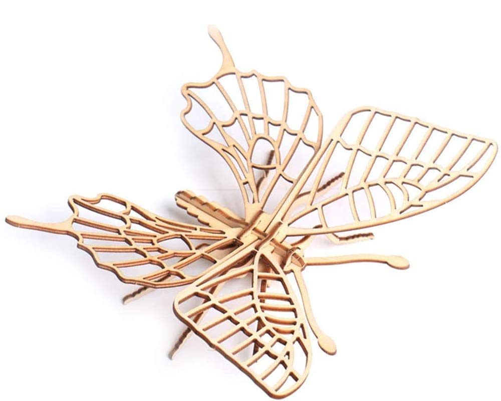 3D Wooden Insect Puzzle - 6 Piece Set Insect Animal Skeleton Assembly Model Puzzle - DIY Wooden Crafts 3D Puzzle - Wood Toys Gifts for Adults & Teens Birthday Gifts Christmas