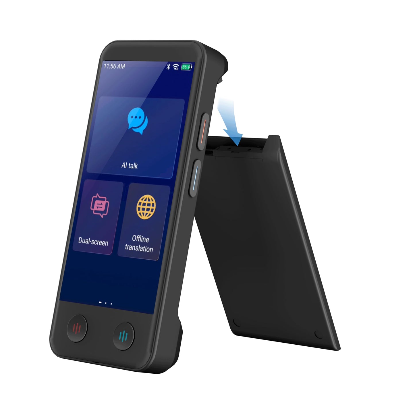 D-PRO Language Translator Device, Real-Time Voice Translation, Instant AI Translator Device | 139 Languages | Online & Offline Translator with Photo Translation, Traductor for Business Study Travel