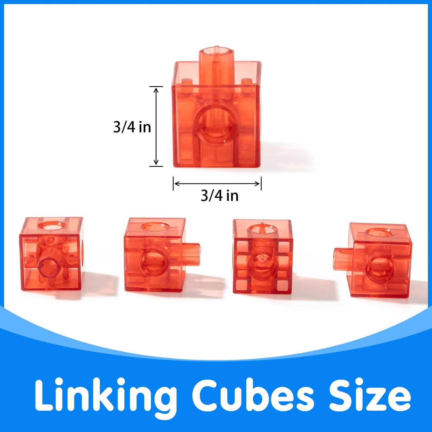 Odoorgames Translucent Linking Cubes – Engaging Math Toy, Light Table Manipulatives, Math Blocks for Early Learning and Creative Play