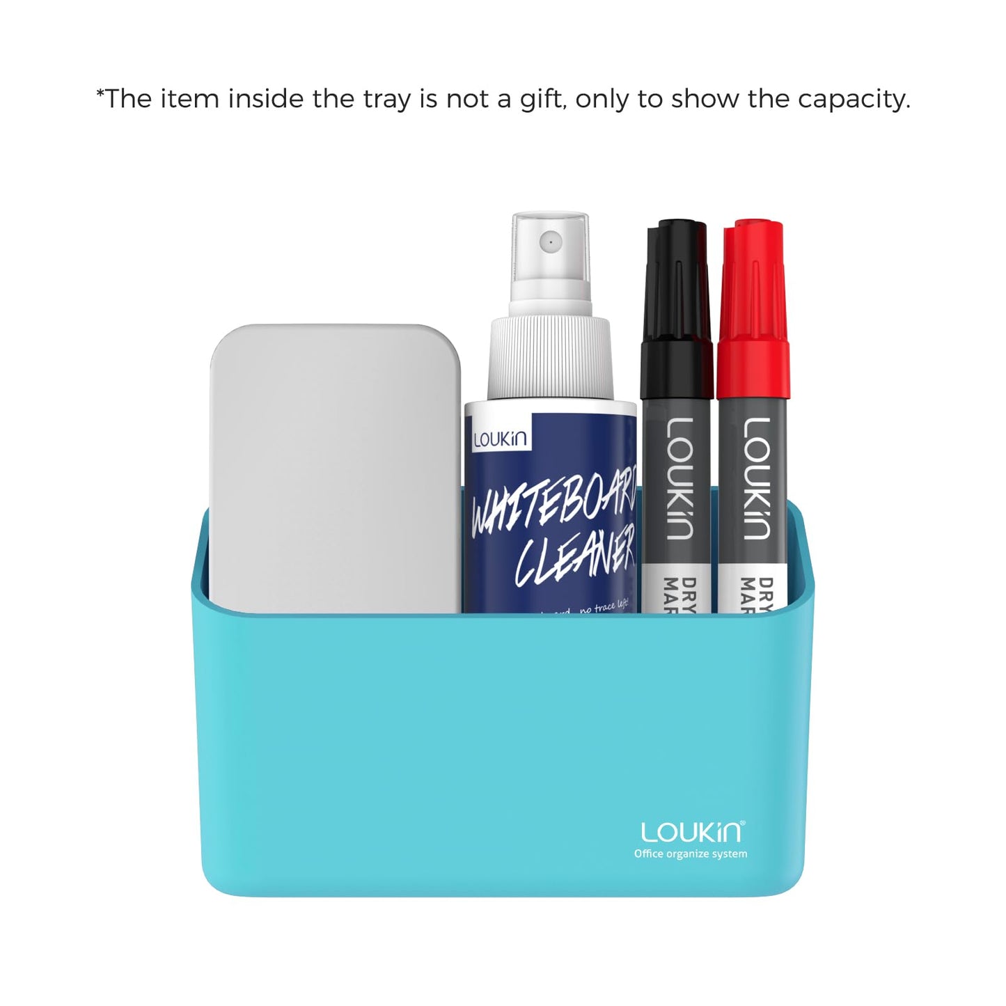 loukin Magnetic Marker & Remote Control Organizer, Dry Erase Marker Holder, Magnetic Storage for Whiteboard or Refrigerators (Sky Blue)