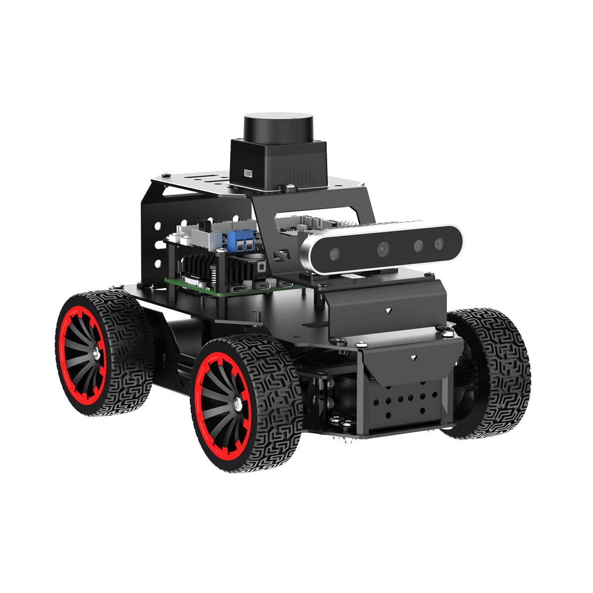 ROS2 Robot Car for RaspberryPi ChatGPT Large AI Model Programmable AI Vision Robot Ackermann Chassis SLAM Mapping Auto Driving Voice Control, Python Robotic for Adult, MentorPi A1 Standard & NO RPi