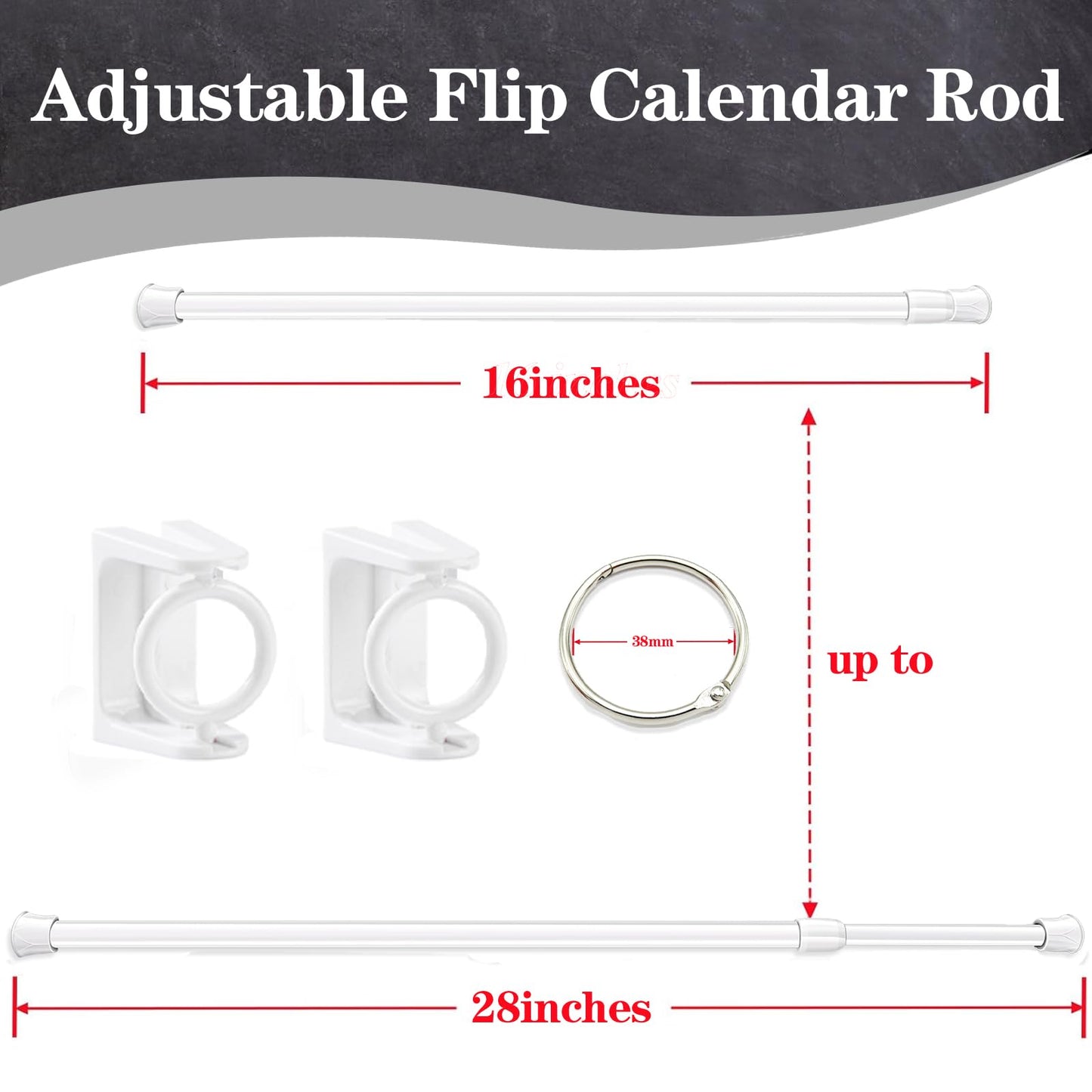 Flip Calendar Bulletin Board Set Classroom Decorations for Whiteboard with Adjustable Flip Calendar Rod Holder Date Cards Days of The Week for Classroom School Supplies(Bright Rainbow)