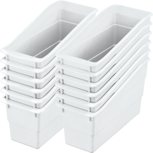 Really Good Stuff Durable Book and Binder Holders - 12 Pack - Ideal for Narrow or Vertical Storage Needs - Book, Magazine, File Folder, and Binder Holders - Classroom Organization Made Easy