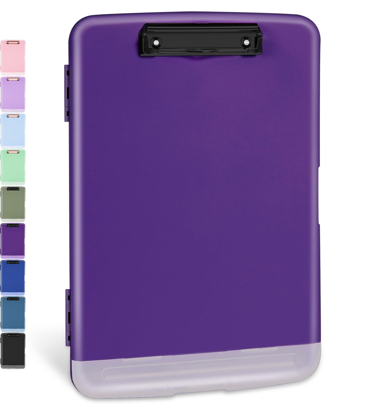 Sooez Clipboard with Storage, High Capacity Nursing Clipboards with Pen Holder, Clip Boards 8.5x11 with Storage, Low-Profile Clip, Lightweight Plastic Clipboard for Teachers, Lawers, Office Workers