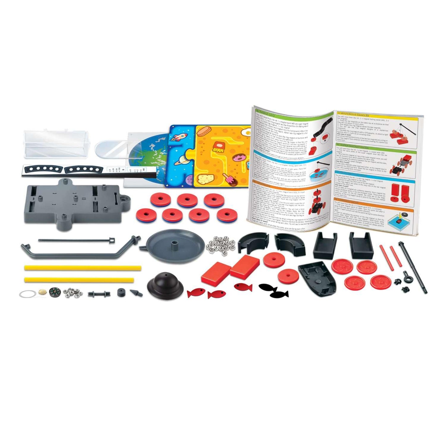 4M - STEAM Magnet Exploration - Hands-On Science Kit with Magnetic Toys Experiments for Kids Ages 5+ - Includes Magnet Toys Wand, U-Shaped Magnet, More - Educational STEM Toy GIF, Magnet Science Kit