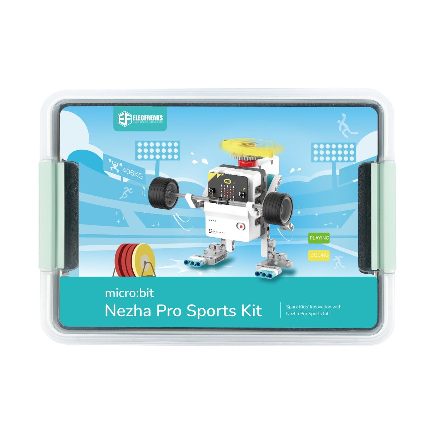 ELECFREAKS Micro:bit Sport Kit with Nezha Pro Expansion Board 11+ Learning Projects,microbit Planet X Sensors Starter Kit with Closed Loop Motor(Without Micro:bit)
