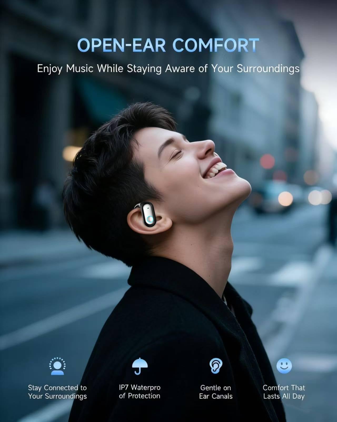 Translation Earbuds Real Time - AI 168 Language Translator Earbuds, Audifonos Traductores Inglés Español, 4-in-1 Translating Device Translate Ear Buds for Travel with Charging Cradle (Deep Black)