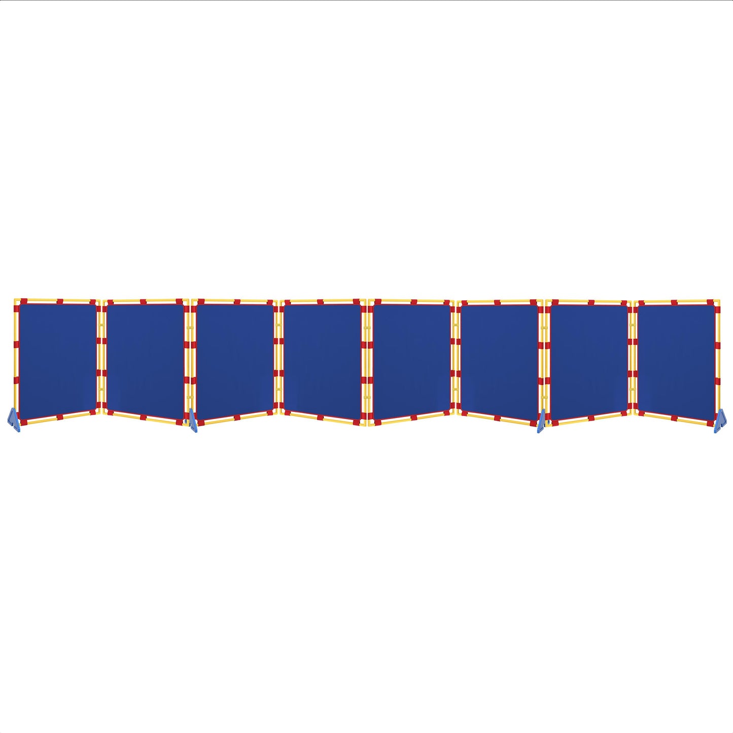 Children's Factory Big Screen PlayPanel - Set of 8, Kids Room Divider, Classroom Privacy Screen, Cantilever Feet Included, Blue