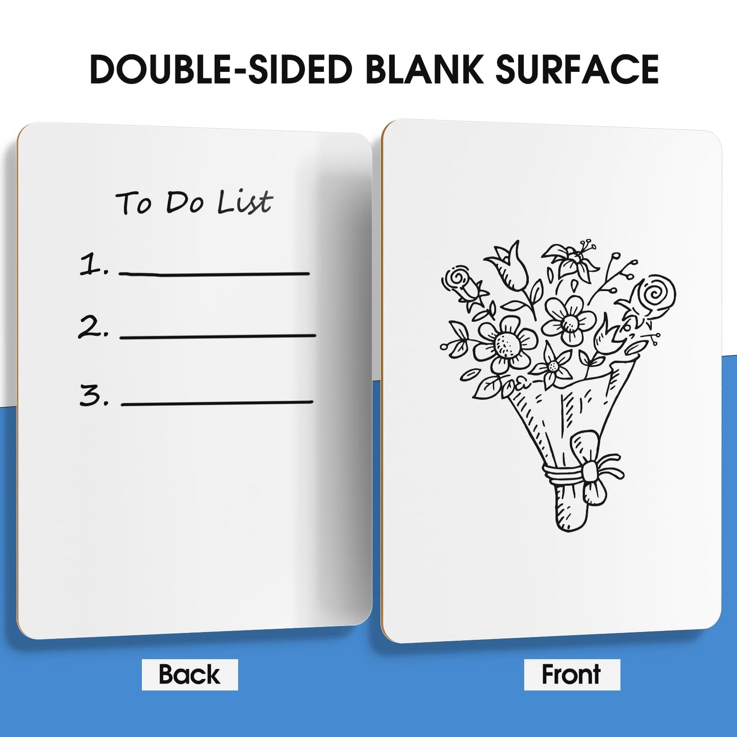 MaxGear Small White Board Dry Erase Boards 6 Pack, 9" x 12" Mini Whiteboard for Students School, Portable White Boards Mini Lapboards Including 6 Mini Dry Erase Erasers and 6 Markers