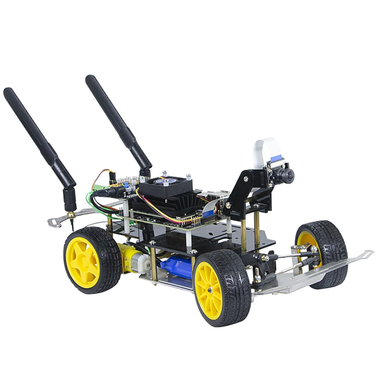 AI Racing Robot Kit Donkey Car Starter Kit Powered by Jetson Nano Deep Learning Self Driving Platform for Small Scale Cars Jetson Nano AI Smart Robot Car(Upgraded Version)