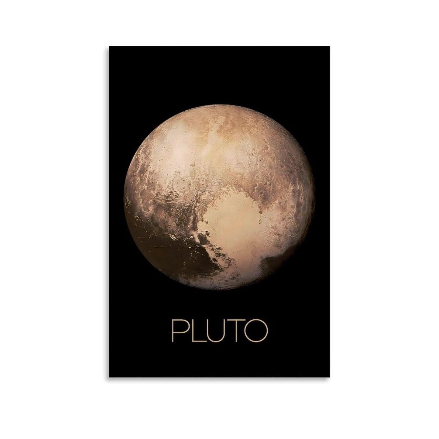 XIAOLOUTINYU Solar System Canvas Wall Art - Pluto Planet Space Poster for Kids Room Bedroom Classroom, STEM Educational Astronomy Decor, Science Gift for Boys Girls Teens, 16x24 Inch Unframed