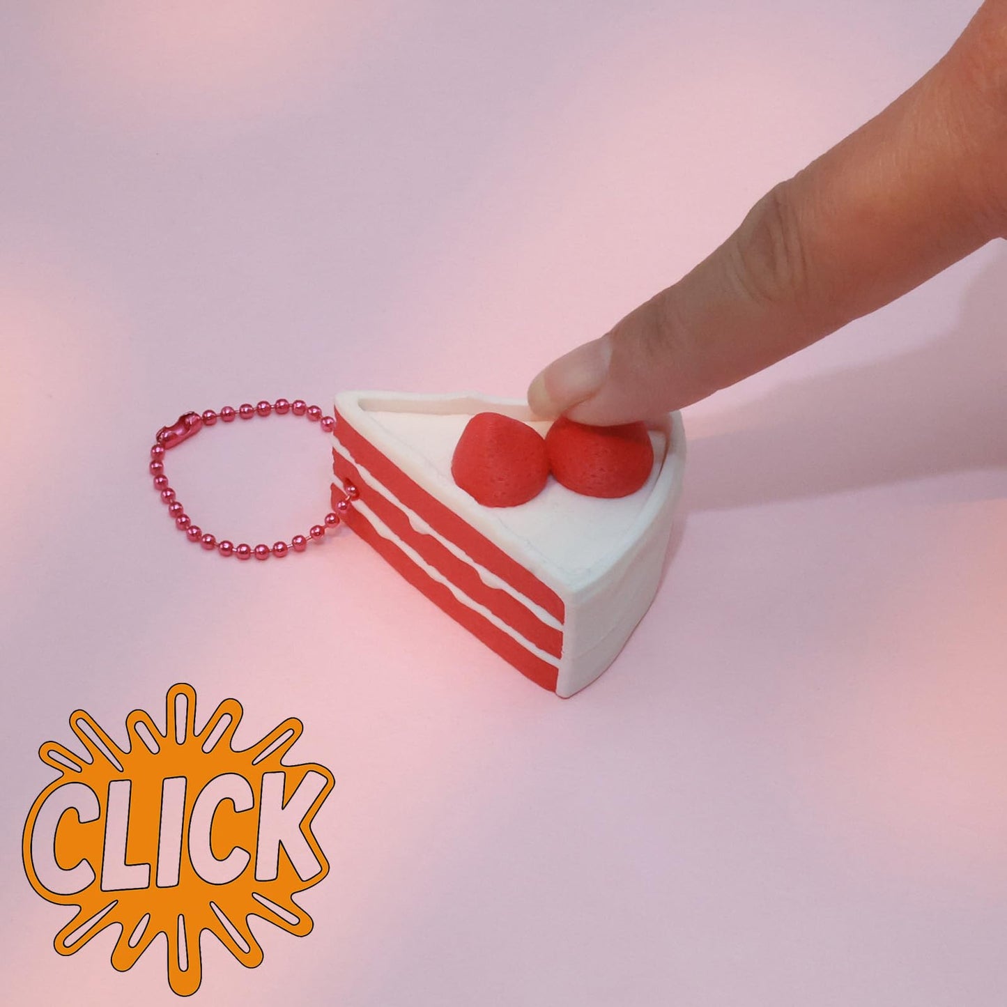 minihope Cake Slice Fidget Clicker Toy Set 8 Pack – Cute Sensory Stress Relief Toys for Kids Adults, Autism ADHD Anxiety Fidgets, Quiet Desk Toys for Office, Party Favors for Birthday Goodie Bags