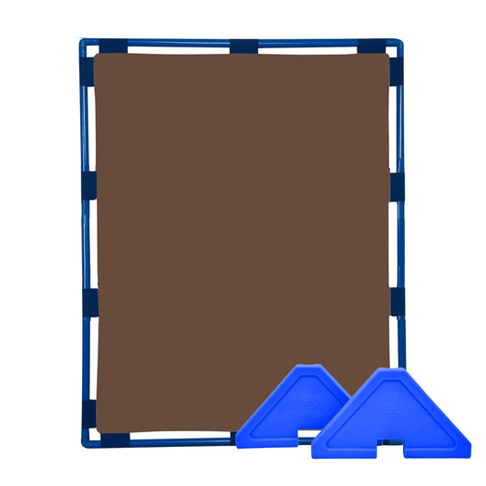 Children's Factory Big Screen PlayPanel, Kids Room Divider, Classroom Privacy Screen, Cantilever Feet Included, Walnut