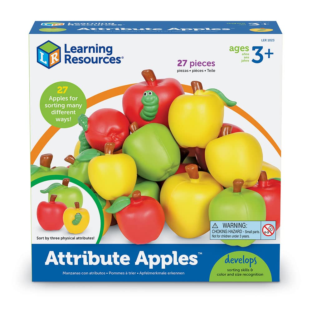 Learning Resources Attribute Apples - Preschool Learning Activities, Sorting Games for Kids, Gifts for Kids Ages 3+