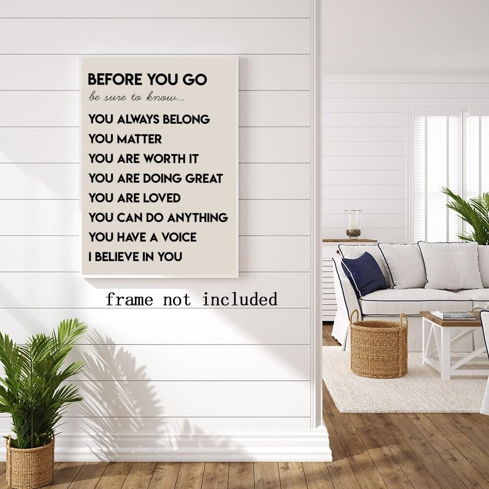 Motivational Phrases Wall Art Prints: Inspirational Decor - Positive Affirmations for Kids Room, Living Room, Office & Classroom - 8x12in Unframed