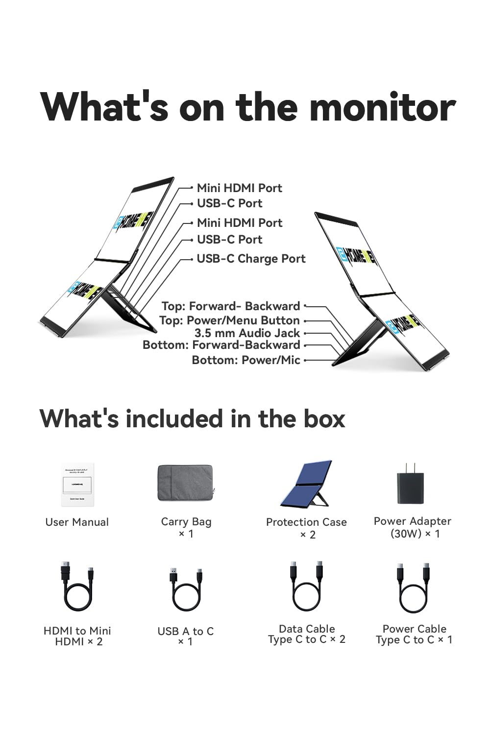 EHOMEWEI X1 Air Foldable Dual Screen Portable Monitor 14.2"×2 2.8K IPS Laptop Screen Extender 90Hz USB-C HDMI for MacBook Windows