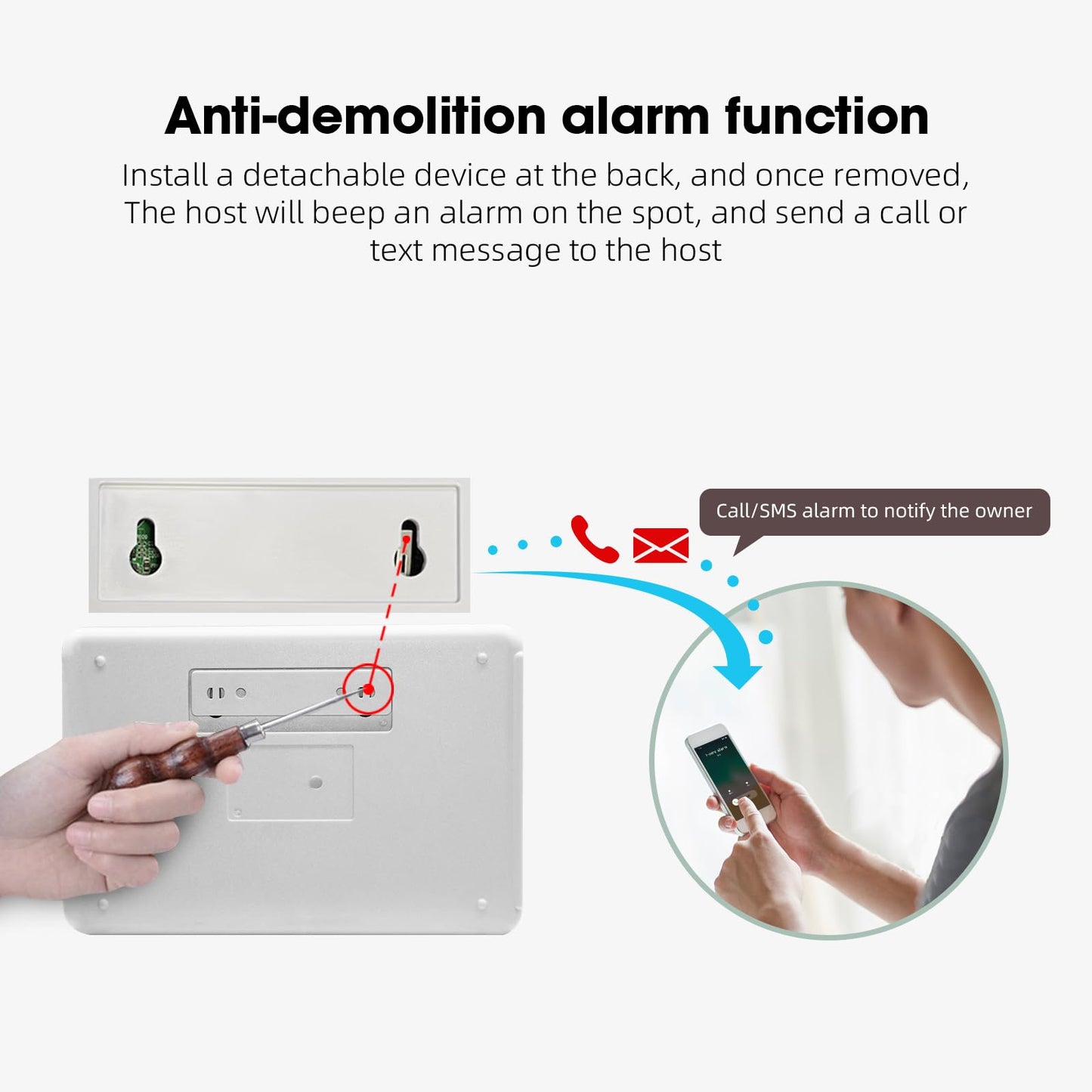 LWOHSI Wireless Home Alarm System with LCD Touch Screen,Smart Home Security Systems with DIY Door Sensor,Motion Detector,GSM 4G /App Instant Alerts for Apartment,No Monthly Fee