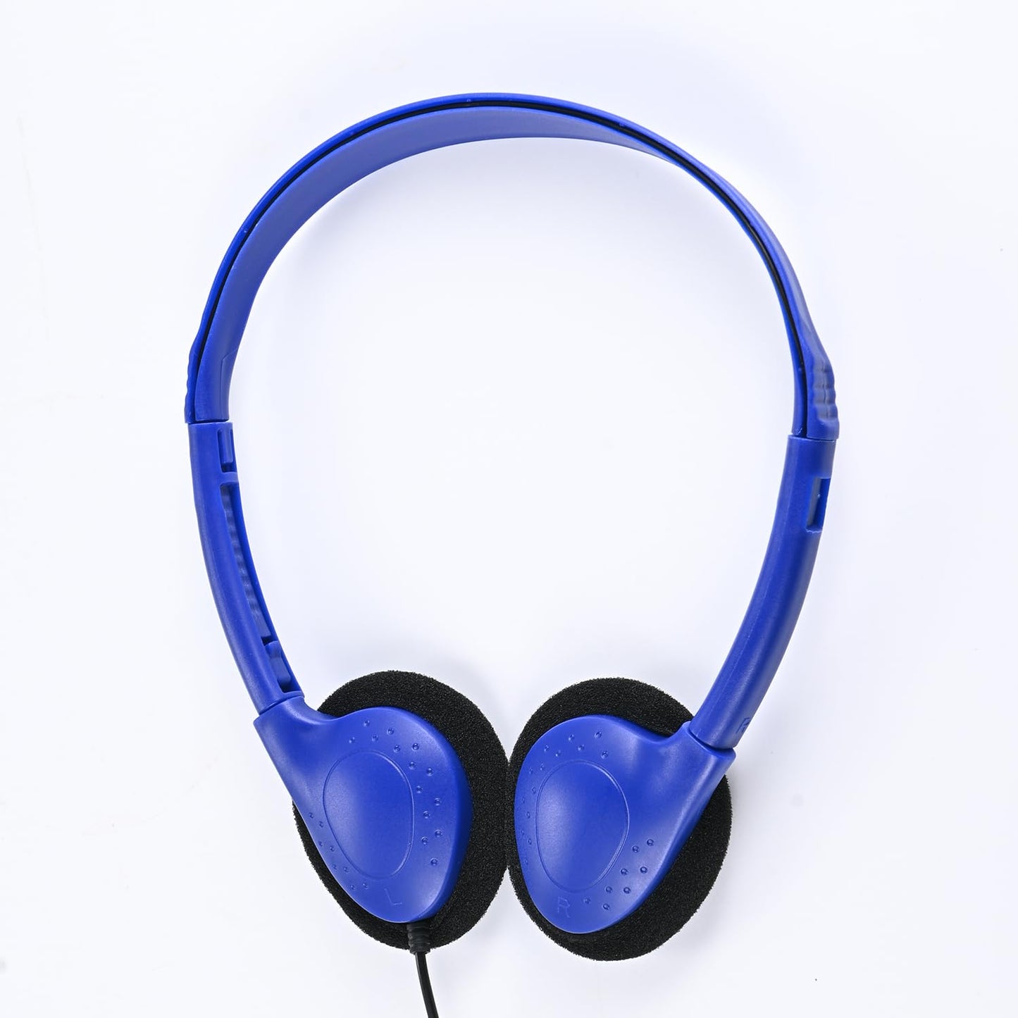 CN-Outlet 50 Pack Classroom Headphones Bulk for Kids School Class Set Headphones for Students Teens Toddler Children and Adults, Wholesale 3.5mm Pulg Wired Earphones-Upgrade (Dark Blue, 50 Pack)