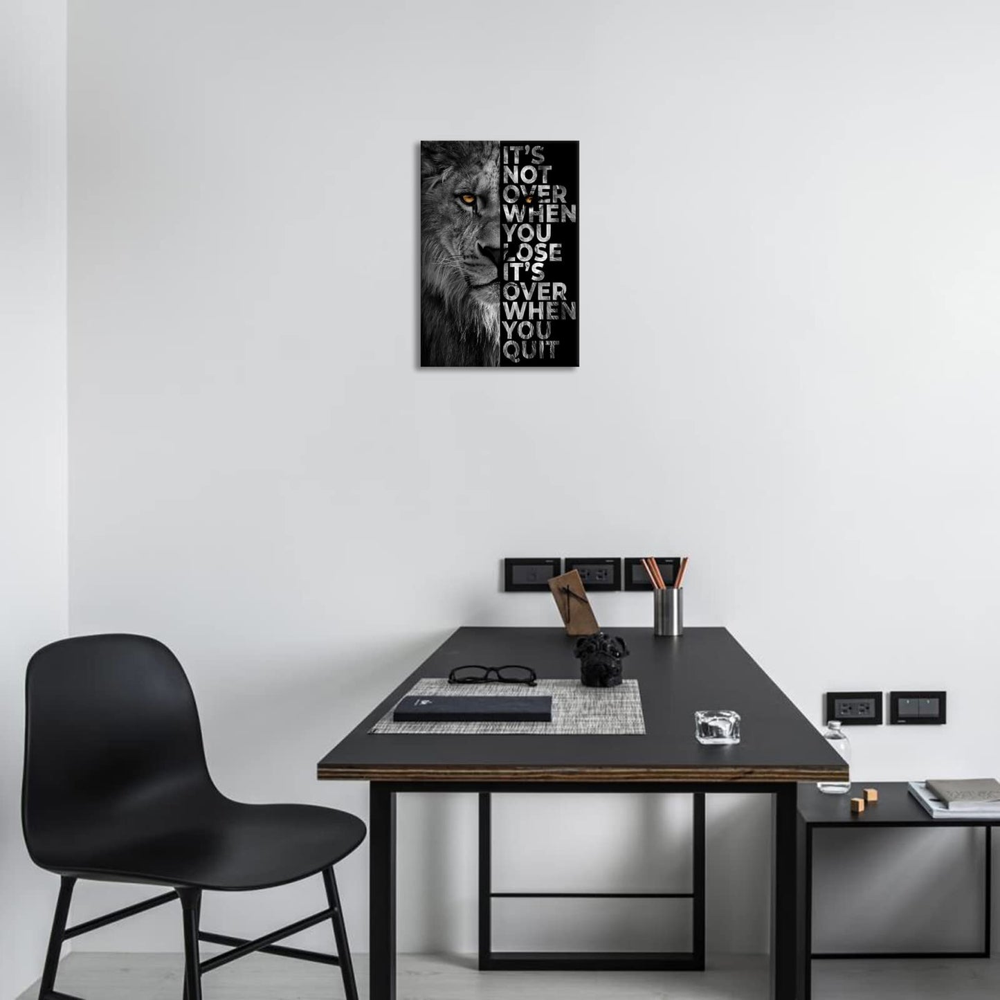 BWSPACE Wall Art Work-Creative Inspirational Canvas Prints, Painting Printing Canvas, Animal Print Motivational Suitable for Office, Hotel, Restaurant (Motivational-B1, 12x18 inches)