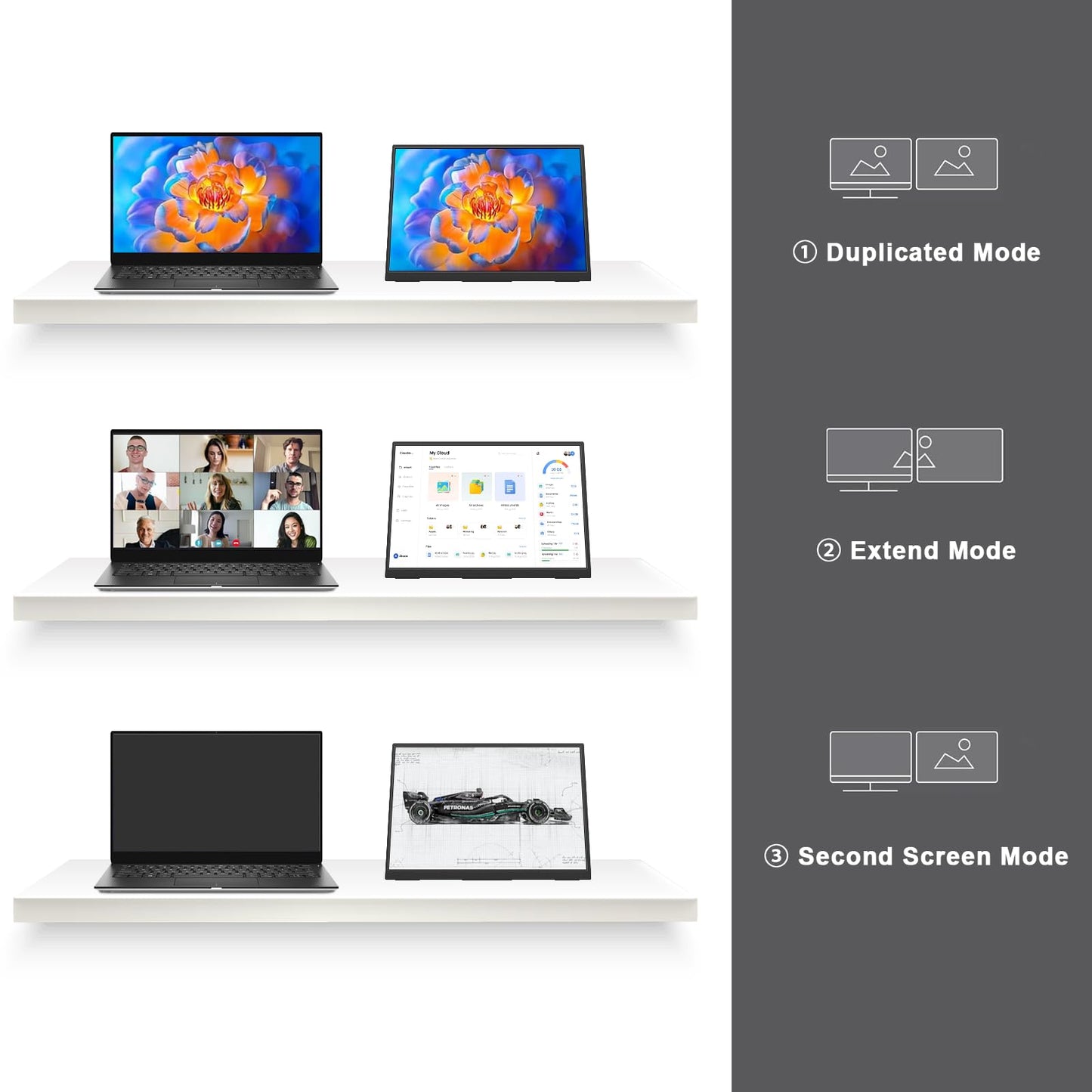 Topmonitor 14" Portable Monitor Touchscreen, 1200P FHD IPS Travel Monitor with Tempered Glass,10-Point Touch, Dual Speakers & Kickstand, USB-C HDMI External Monitor for Laptop MacBook Phone PS5 Switch