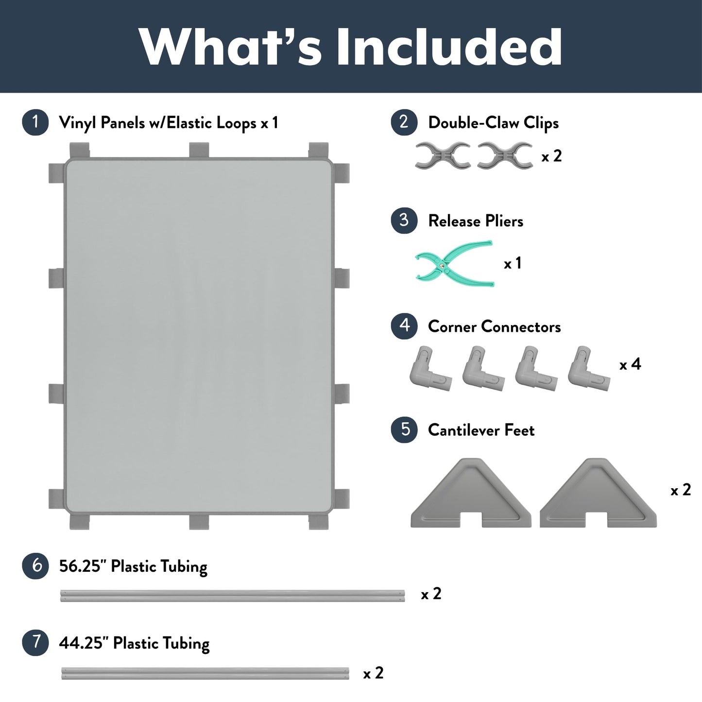 Children's Factory Big Screen PlayPanel, Kids Room Divider, Classroom Privacy Screen, Cantilever Feet Included, Glacier Gray