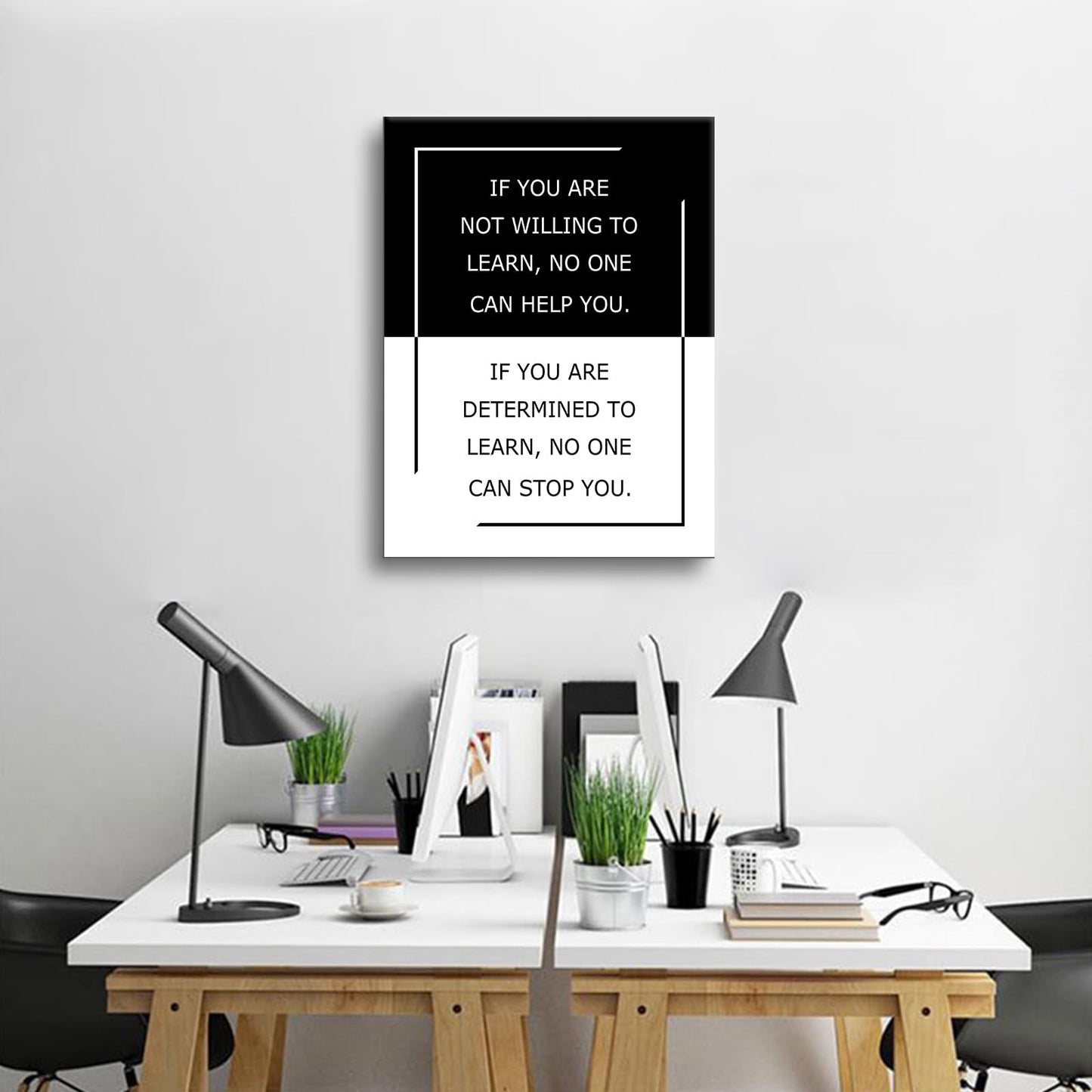 Motivational Poster Wall Art Inspirational Quotes If You Are Sign Picture Print Positive Saying Painting Artwork for Modern Home Bedroom Office Workplace Stretched and Framed [18''Hx24''W]