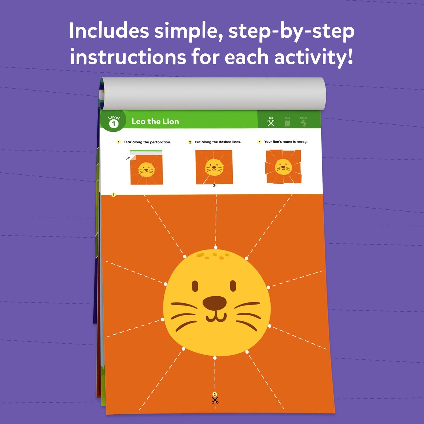 Skillmatics Scissor Skills Activity Book - Snip Snip, 25 Cutting Activities for Preschoolers, Felt Craft Kit, 2 Child-Safe Scissors, Fine Motor Skills, Screen-Free Fun, Gifts for Kids Ages 3-7