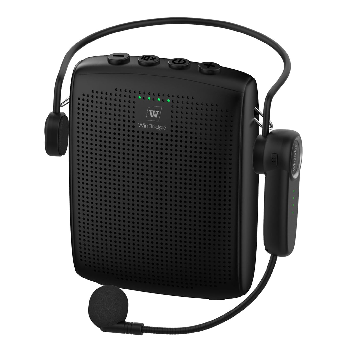 WinBridge Voice Amplifier with Bluetooth, Portable Speaker and Microphone Set, Wireless Mic Headset Speaker for Teachers, Tour Guide, Public Speaking, Fitness Instructors, Features Mute, 15W WB002