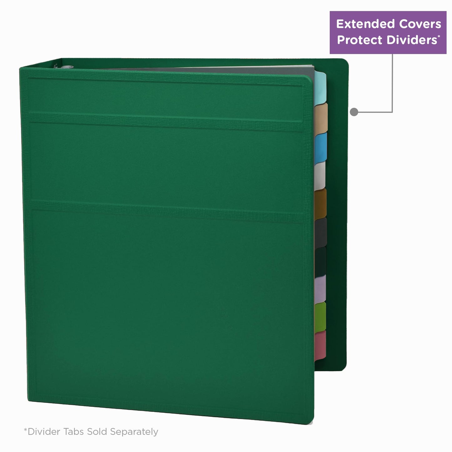 Carstens 2-Inch Heavy Duty 3-Ring Binder - Side Opening, Leaf Green, Durable Plastic, Precision No-Gap Rings, Waterproof Covers, No Pockets, Holds 300 US Letter Sheets, BPA-Free, Made in USA (2844-3R)
