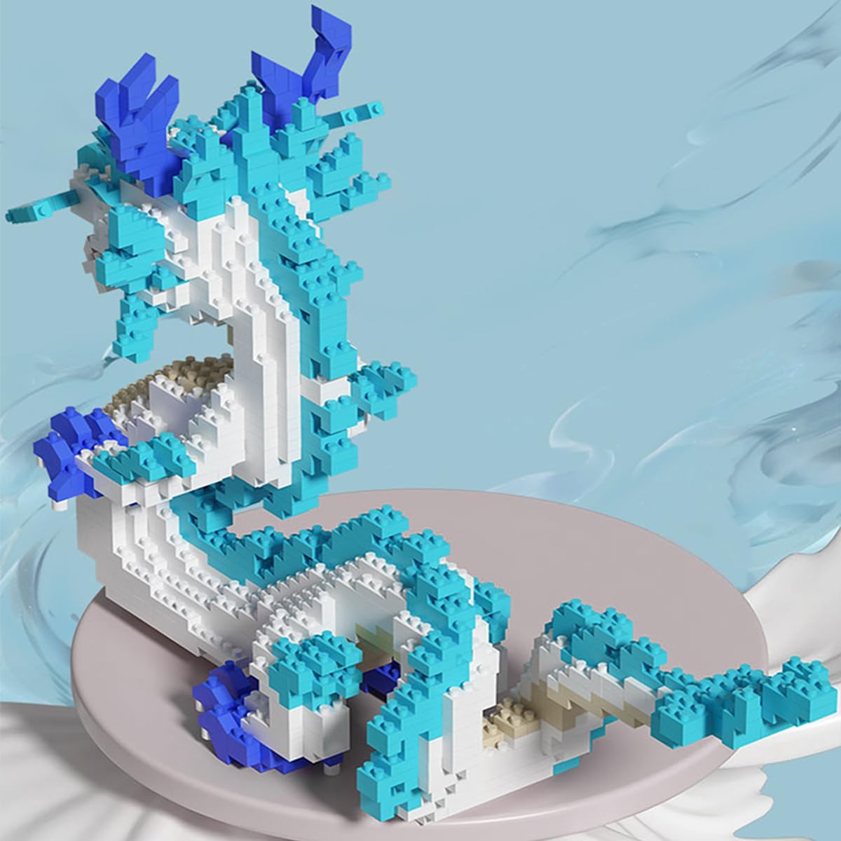 HONLANCH Dragon Series Auspicious Lucky Dragon Micro Building Blocks Set (2020Pieces,Base with Storage Function)-Toys Gifts for Kid and Adult