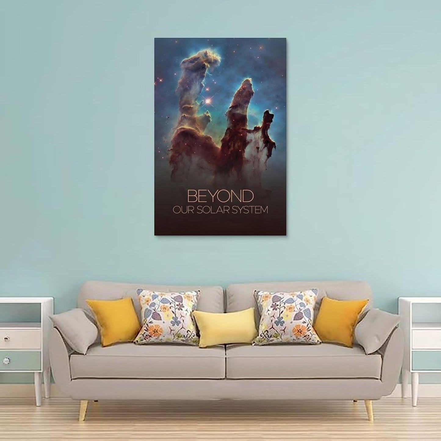 XIAOLOUTINYU Pillars of Creation Astronomy Poster – 16X24 Canvas Wall Art, Deep Space Nebula Galaxy Print, Unframed Universe Science Decor for Classroom, Bedroom, Office, Space Lover Gift