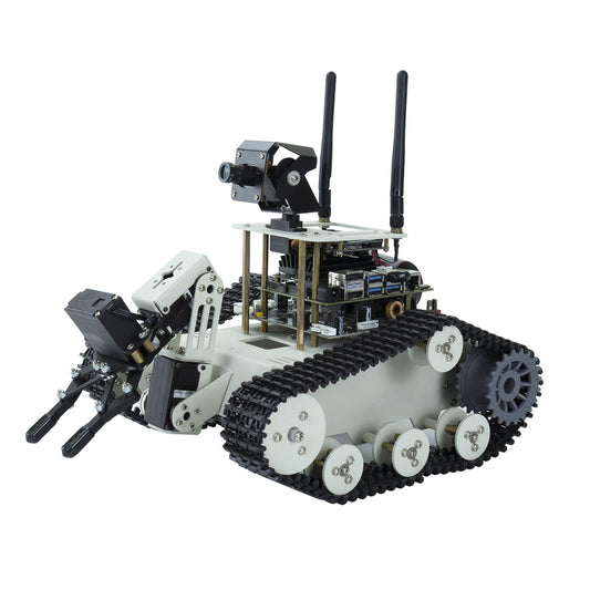 Yahboom DIY Programmable Project ROS Starter Tank Chassis Robot with AI Camera for Jetson Nano B01 Recognition Tracking OpenCV MediaPipe (Transbot-SE Without Nano)