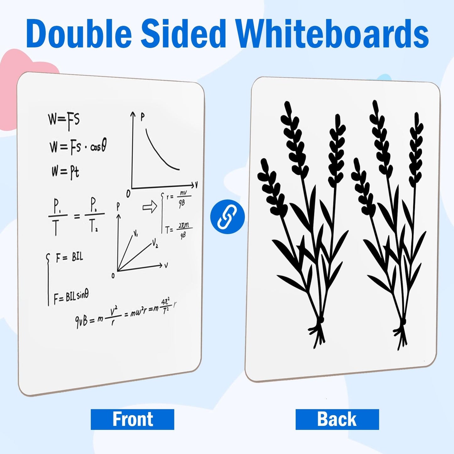 COYMOS 12 Pack Small Dry Erase Boards Classroom Pack 12 x 9 Inch Double Sided Mini White Boards Portable Dry Erase LapBoards for Teacher Supplies with 12 Erasers and 12 Markers