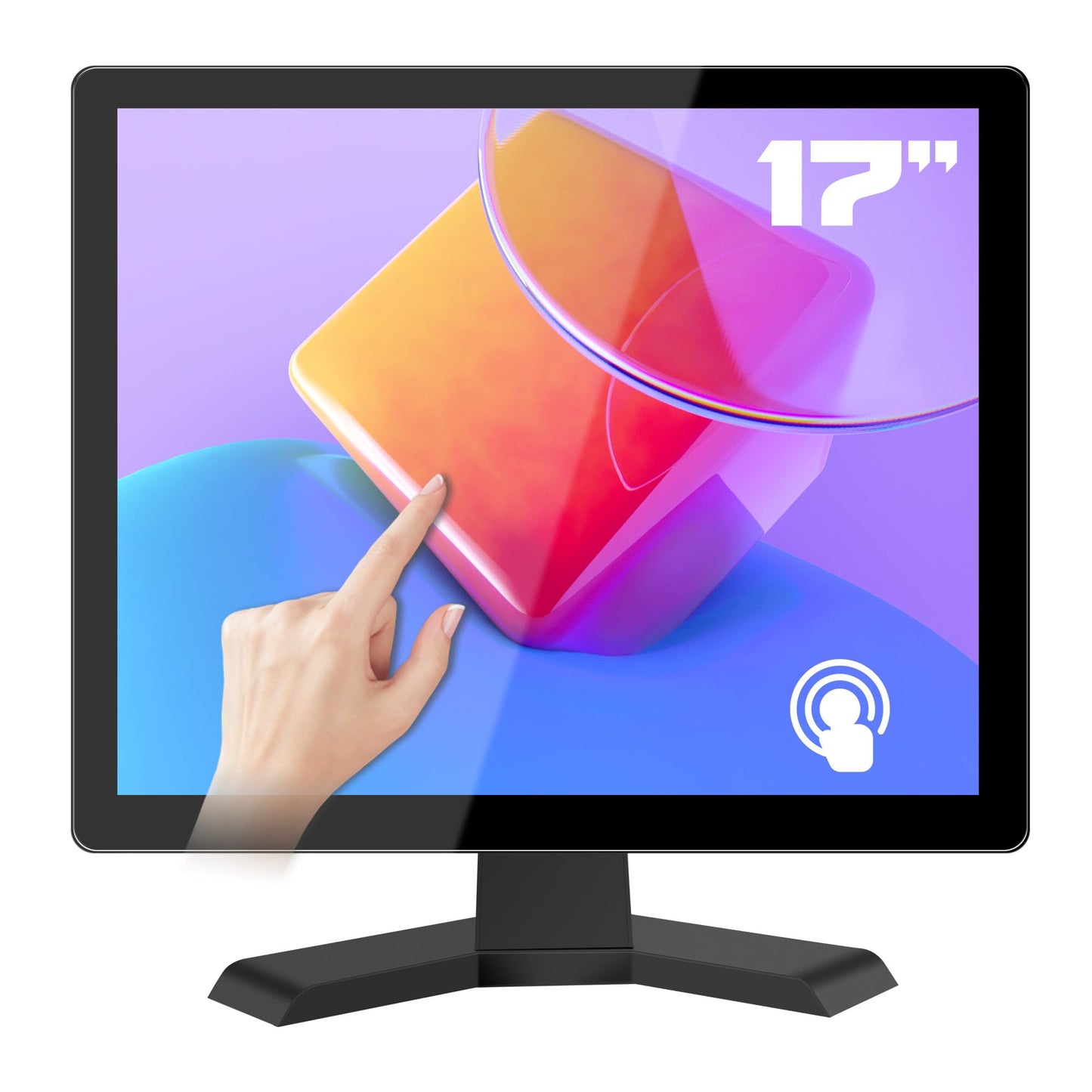 Thinlerain 17" 10-Point Touch 4:3 Full HD 1280x1024 Square Touch Screen Monitor with HDMI USB Ports, VESA, Touchscreen for PC POS Machine Win 10 11, Built-in Speakers