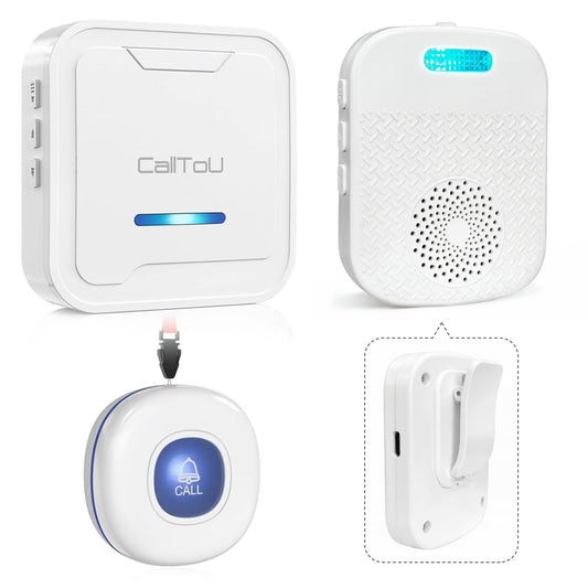 CallToU Caregiver Pager Wireless Call Button for Elderly/Senior,2026 New Version Pager with Vibration & Rechargeable,Nurse Alert System for Home Care Seniors