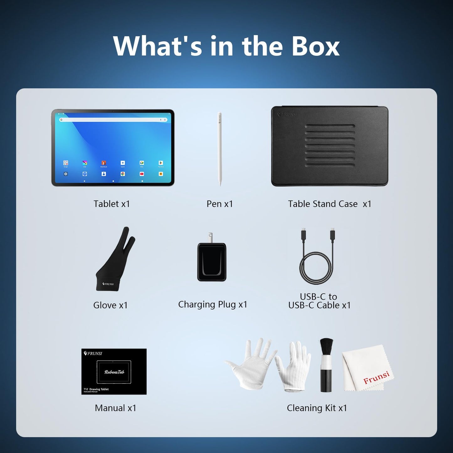 RubensTab T12 Standalone Drawing Tablet No Computer Needed,12 inch FHD Display,Octa-Core CPU,Pre-Installed Drawing Apps & Tutorials,More Bonus Items for Beginners, Artists, Students